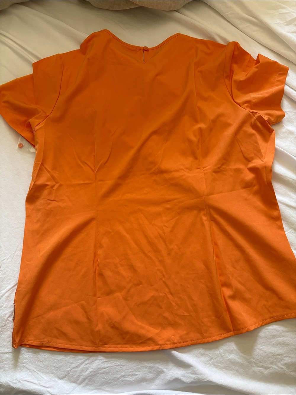 WhisperLite Bright Orange Short Sleeve Pocket Scrub Top - Picture 2 of 4